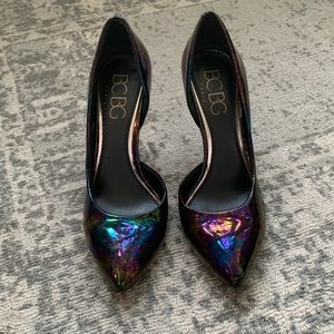 BCBG Paris Metallic Colored Pumps, Size 8B/38